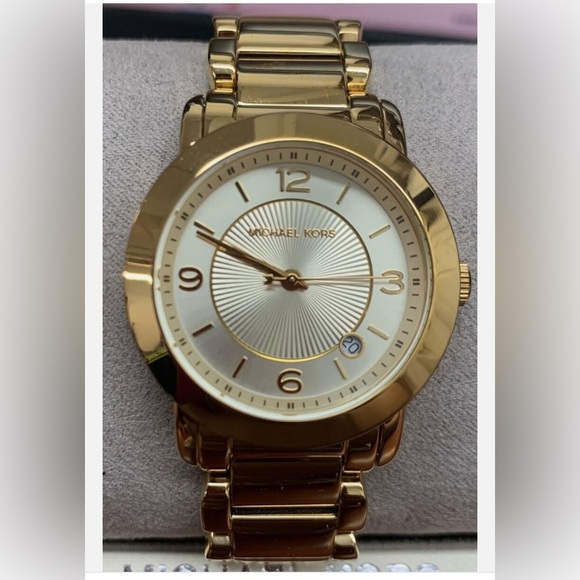 Michael Kors Janey women’s quartz watch jewelry MK-3485 gold stainless steel - Picture 1 of 11